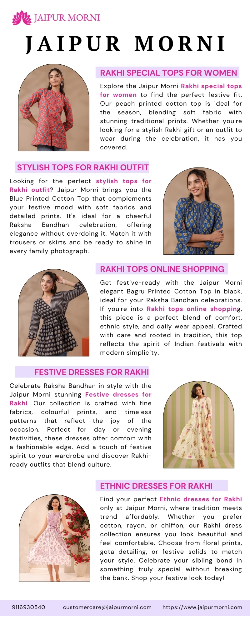 Explore Rakhi tops online shopping with the latest design ethnic topwear now