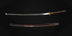 Japanese Odachi Sword – Hand Forged with Copper Tsuba & Saya