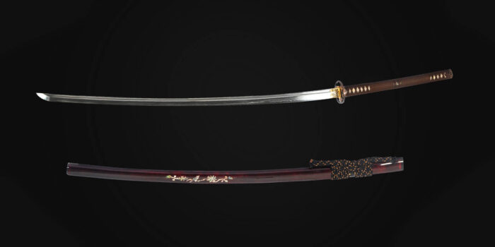 Japanese Odachi Sword – Hand Forged with Copper Tsuba & Saya