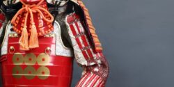 Sanada Yukimura Red Samurai Armor Replica Life-Size Yoroi & Kabuto