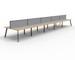 RL Eternity Double Sided Workstation With Screens Suitable From 2 to 10 Person