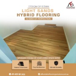 6.5mm Light Sands Hybrid Flooring in Perth