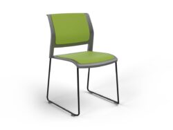 OL Game Stacking Chair – Charcoal Shell Upholstered