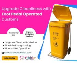 Foot Pedal Operated Dustbin for Clean India & Smart Cities