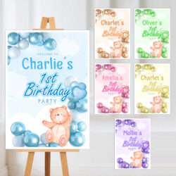 Birthday party welcome sign
