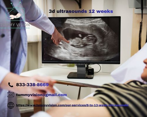 3D Ultrasound 12 Weeks Early Baby Peek