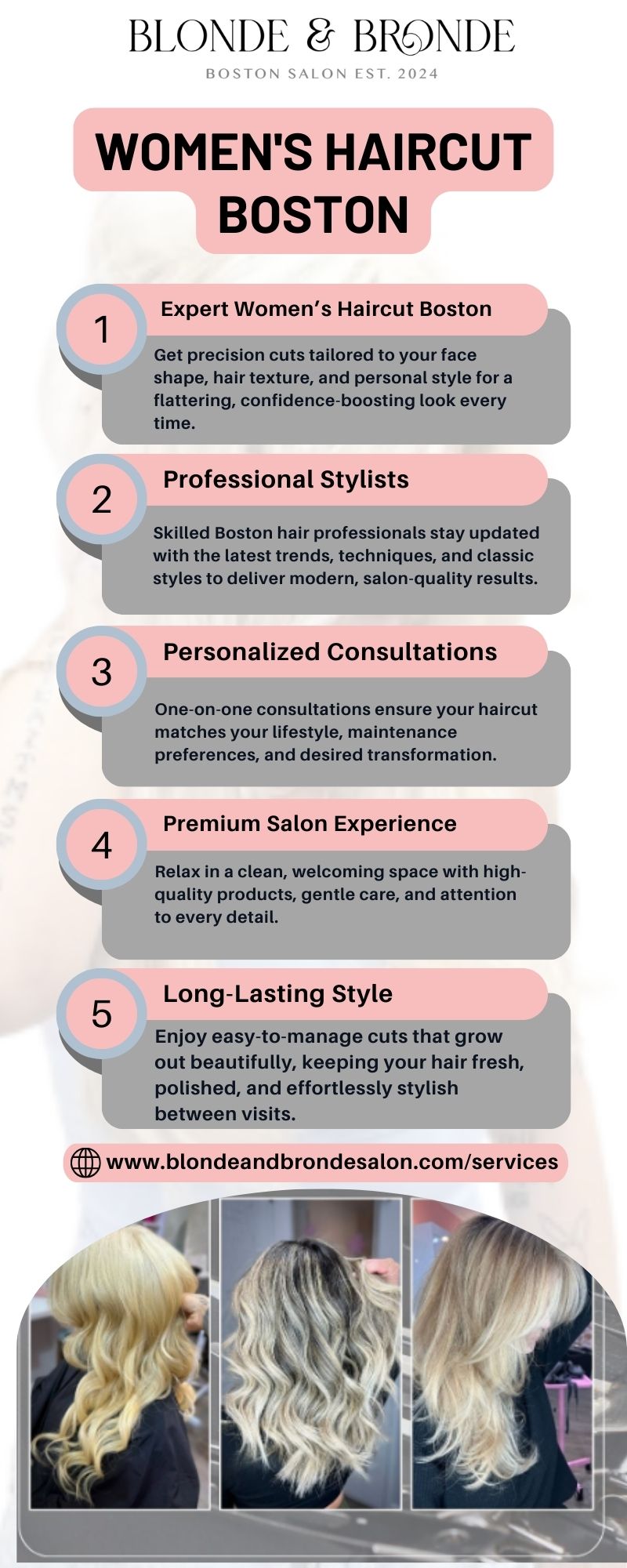 Women’s Haircut Boston | Blonde and Bronde Salon