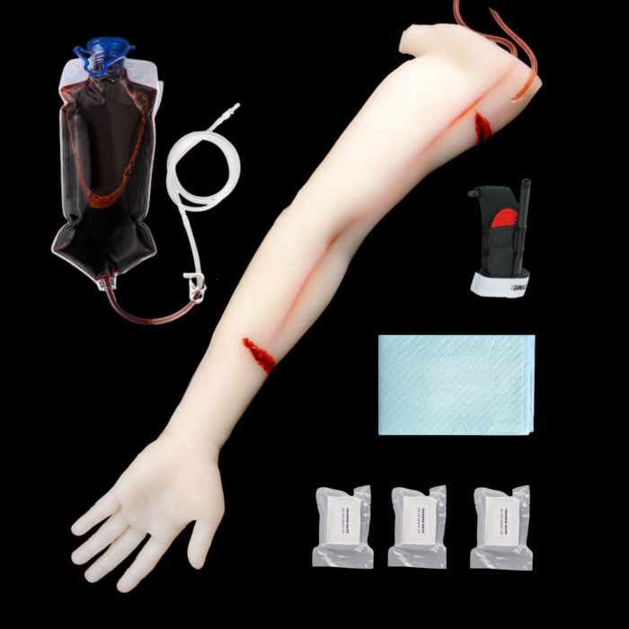 Translucent Hemorrhage Control Arm Trainer with Dual Cut Wounds