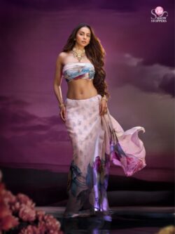 Shop Vintage Bouquet cream floral saree online – elegant drape by navyasa