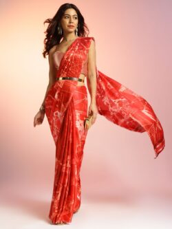 Get the City of Dreams wine satin saree for sangeet night – navyasa