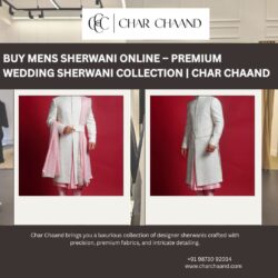 Buy Mens Sherwani Online – Premium Wedding Sherwani Collection | Char Chaand