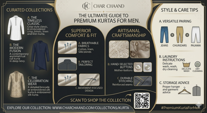 Premium Kurta for Men: The Ultimate Guide to Curated Style, Fit, and Care