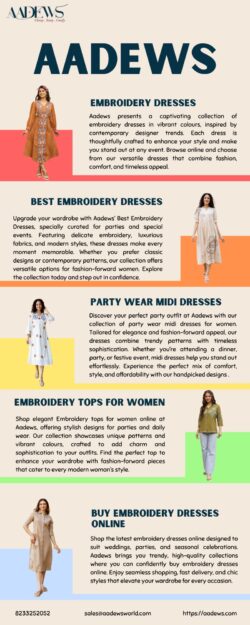 Latest Collection of Best Embroidery Dresses Perfect for Parties and Events