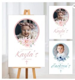 Christening Photo Welcome Sign