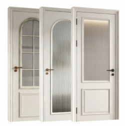 Internal Glass Wooden Frame Soundproof Bedroom Slab Door