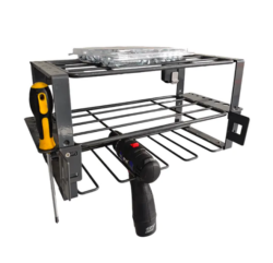 Wall Mounted 3-Layer Powder Coated Steel Power Tool Organizer