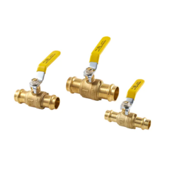 Press Ends Brass Ball Valve with Drain