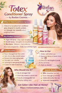 Totex Conditioner Spray Pink 200ml | Reelan Cosmos Care