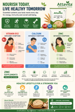 Healthy Lifestyle Guide: Prevent B12, Calcium & Zinc Deficiencies
