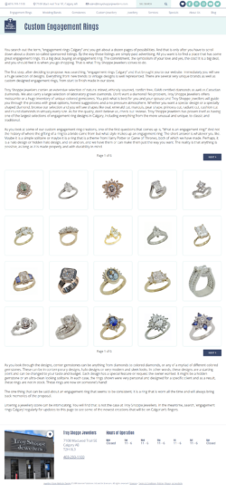 Custom Designed Engagement Rings in Calgary