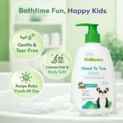 KidBasics Top To Toe Baby Wash – Soft, Nourishing & Tear-Free Formula