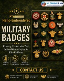 Premium Hand-Embroidered Military Badges