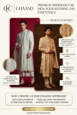 Shop Premium Sherwani For Men Online | Char Chaand Collection