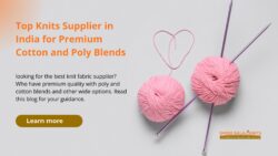 Top Knits Supplier in India for Premium Cotton and Poly Blends