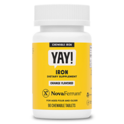 NovaFerrum YAY – 18mg Chewable Iron Supplement for Kids & Adults