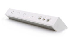 CM Athena Above Desk Power Rail – 4 GPO & 3 Data