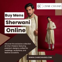 Buy Mens Sherwani Online – Premium Wedding Collection | Char Chaand