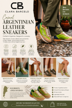 Shop Casual Argentinian Leather Sneakers | Clara Barcelo