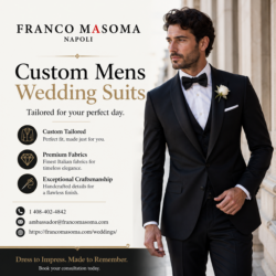 Bespoke Custom Mens Wedding Suits by Franco Masoma Napoli