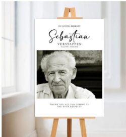 Funeral Memorial Photo Sign