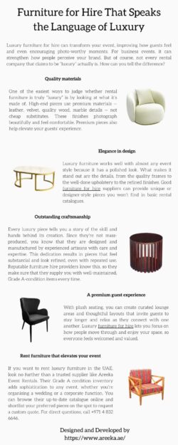 Furniture for Hire That Speaks the Language of Luxury