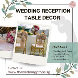 Modern Wedding Reception Table Decor in Singapore for Elegant Dining Areas
