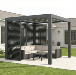 Heavy Duty Louvered Roof Aluminum Garden Gazebo
