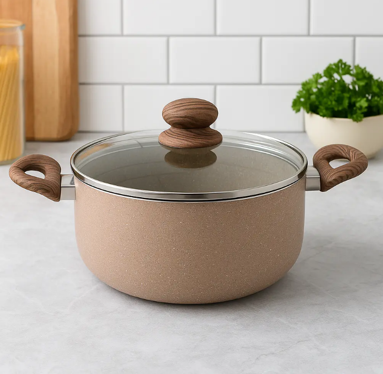 Forged Cookware Granite Coating Aluminum Casserole