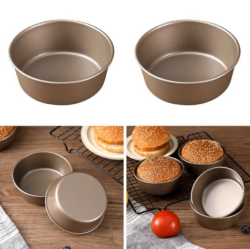 Non Stick Carbon Steel Mini Round Cake Hamburger Baking Mold