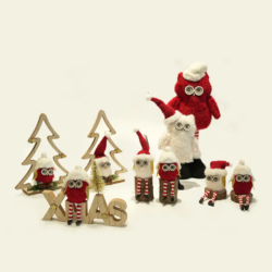 Christmas Decoration Handmade Owl Fabric Doll