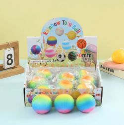 Rainbow TPR Flour Ball Anti-Stress Decompression Ball