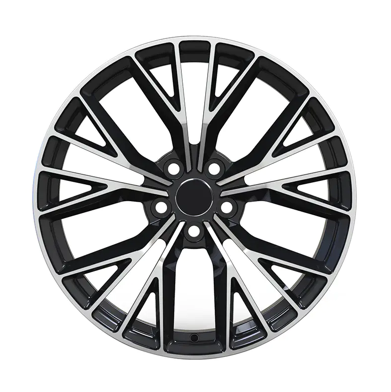 5 Split Spoke Gloss Black With Machined Face Concave Forged Wheel