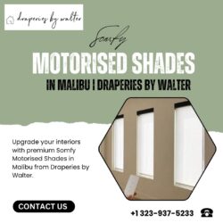 Somfy Motorised Shades in Malibu | Draperies by Walter