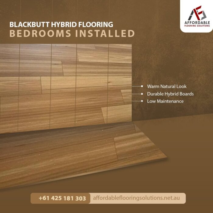 BLACKBUTT HYBRID FLOORING Installed in Bedrooms