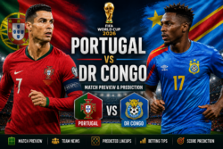Portugal vs DR Congo Prediction Match Prediction: Stats, Predicted Lineups & tips