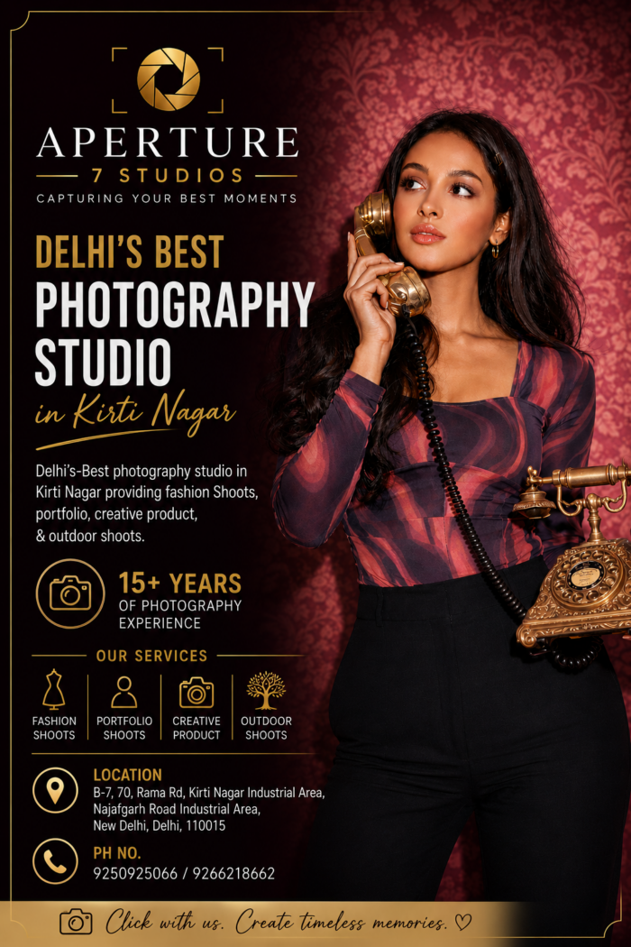 Delhi Best photography studio in Kirti Nagar | Aperture7Studios