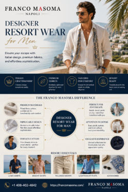 Designer Resort Wear for Man | Luxury Vacation Style by Franco Masoma