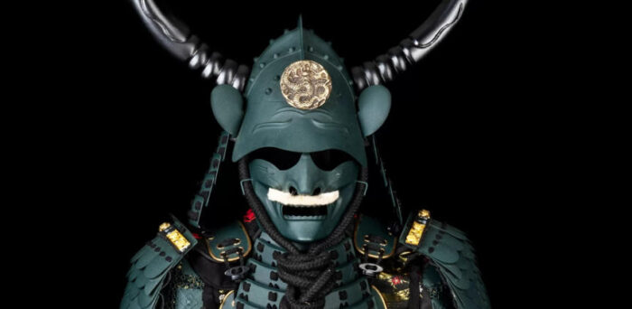 Green Sanada Nobuyuki Samurai Armor: Authentic Sengoku Era Replica