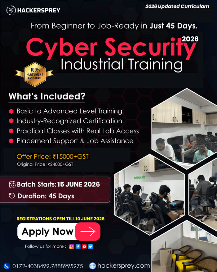 Registrations Now Open for Hackersprey’s Upcoming Cybersecurity Batches
