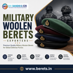 Military Woolen Berets Exporters – Premium Quality Defense Headwear